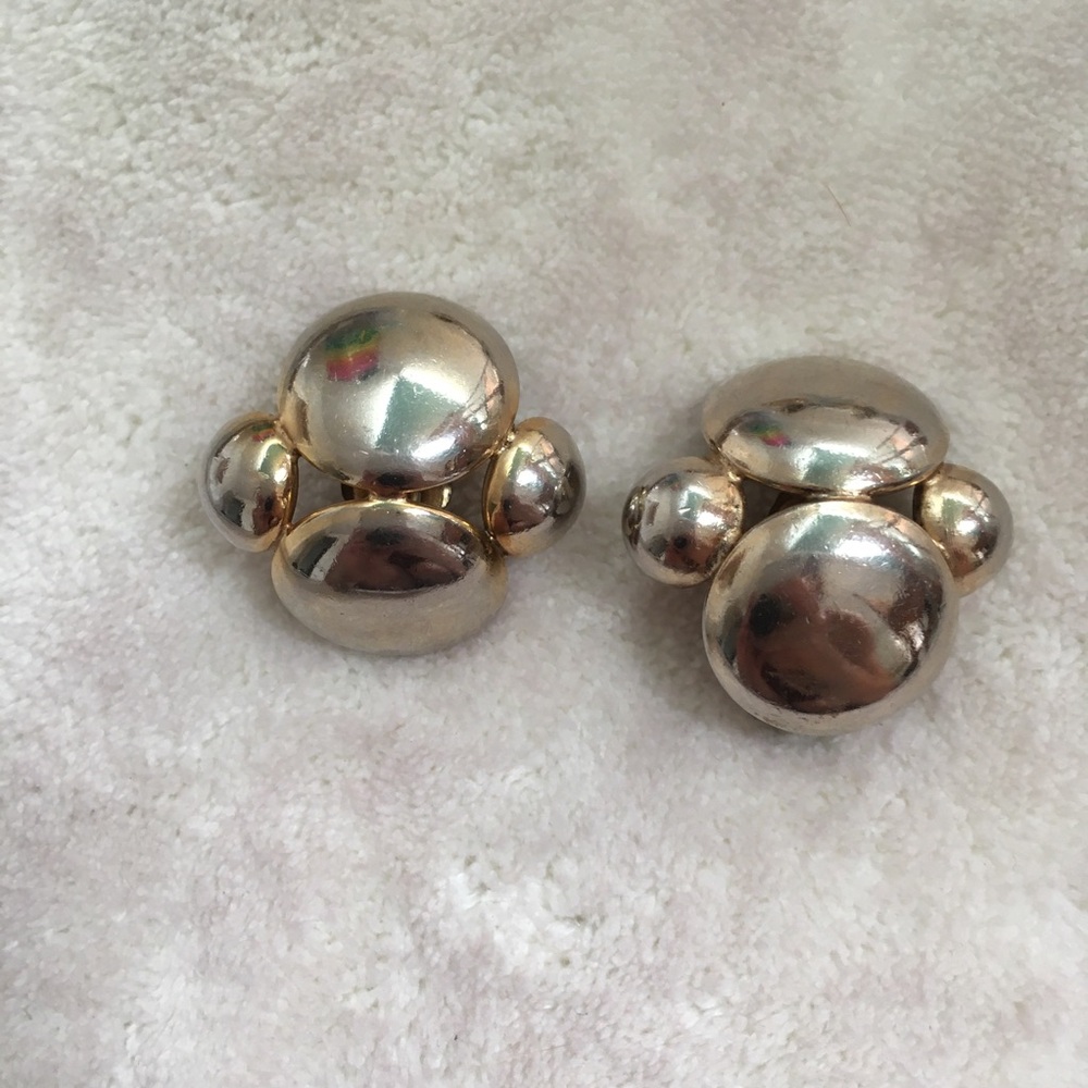 Napier Silver-Tone Bubble Circular Cluster Clip Earrings - Women’s Jewelry